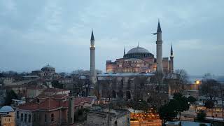 adhan maghrib prayer from the blue mosque haghia sophia istanbul youtube