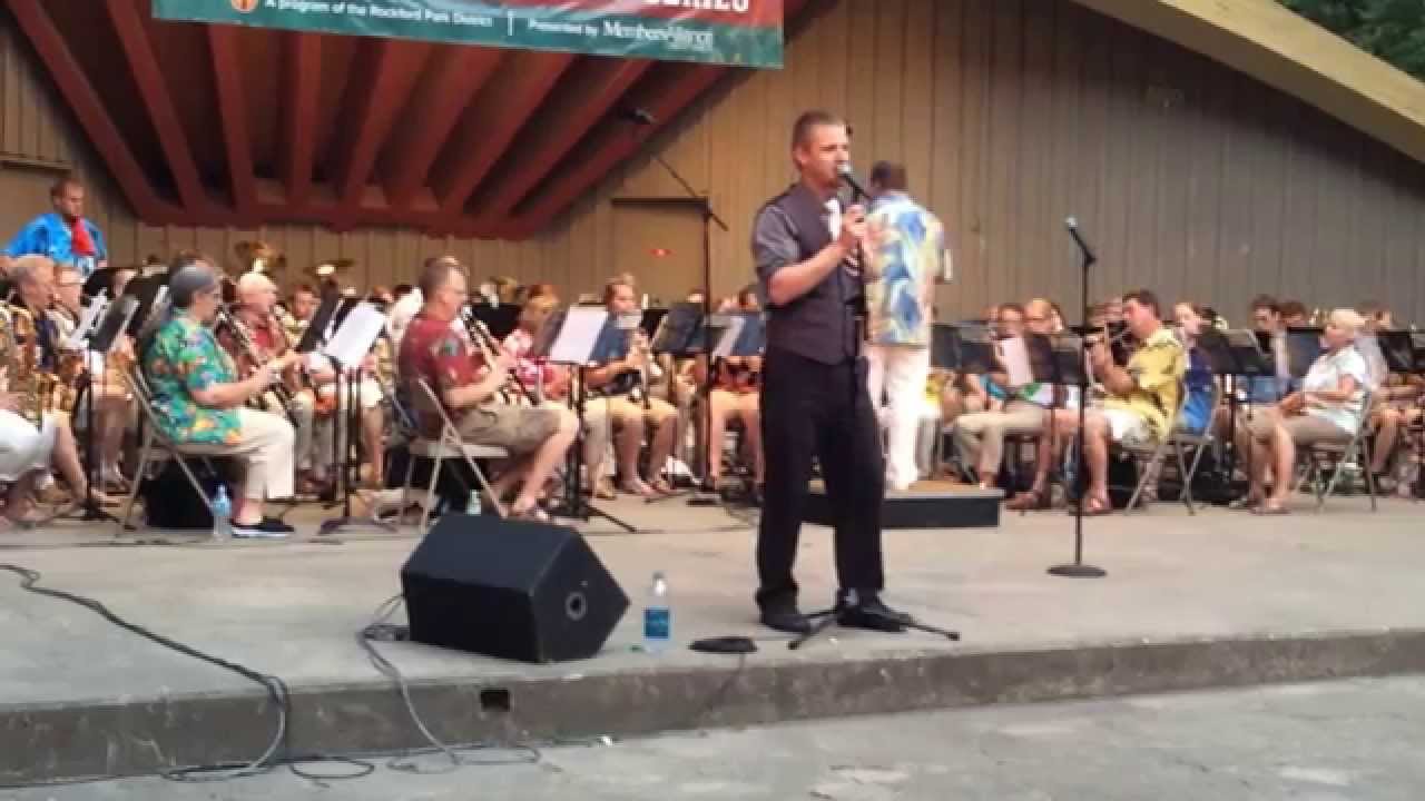 Rockford Summer band features Ryan Jensen with a Kevin Jensen arrangement of Barry Manilow songs.