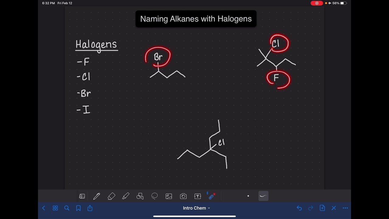 9 Naming Alkanes With Halogens YouTube 9 Naming Alkanes With Halogens YouTube