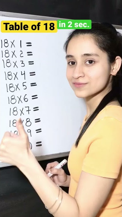 Trick for table of 18 🔥 18 table trick 🔥 #shorts #youtubeshorts