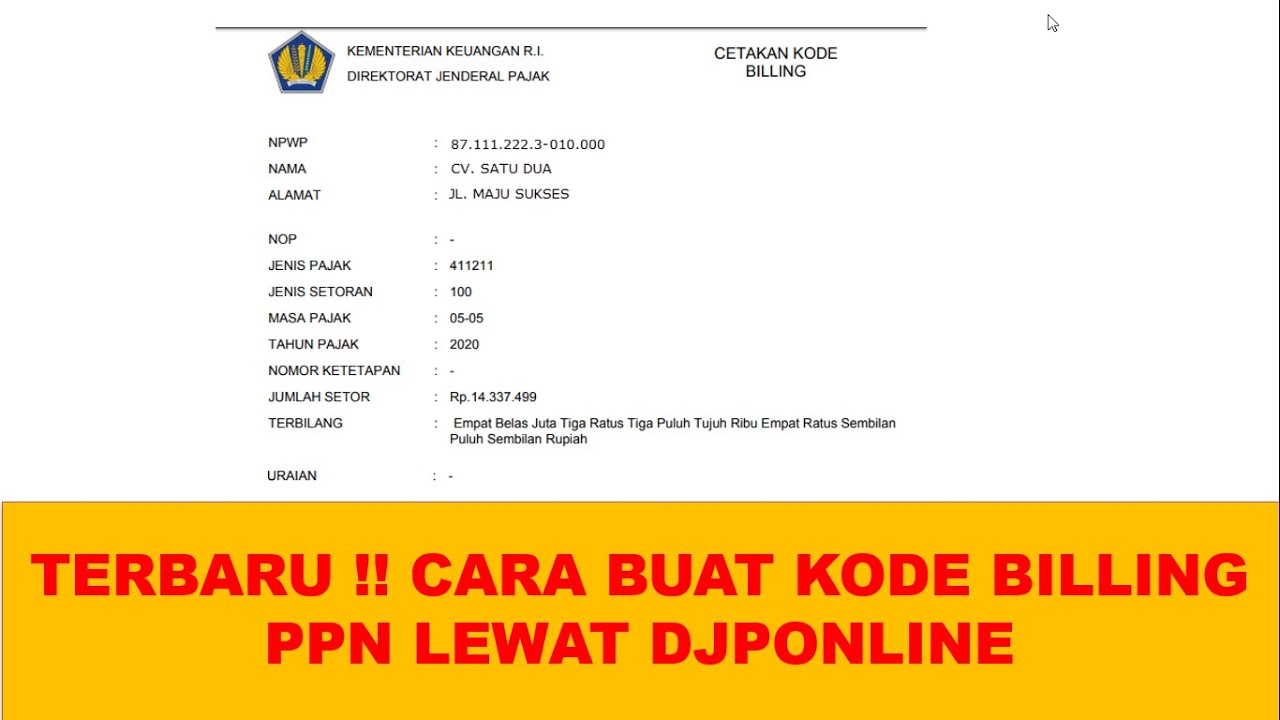 Kode Billing Hilang Begini Cara Cetak Ulang Kode Billing Pajak Io