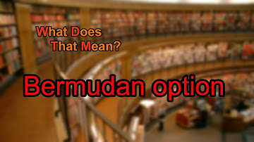What does Bermudan option mean?