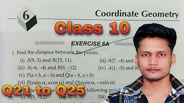 Ex 6A Q21 to Q25  Class 10 Coordinate Geometry RS Aggarwal | CBSE | New syllabus | Rajmith study