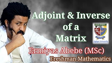 Matrix Adjoint & Inverse, The Matrix 4, Freshman Math tutorial in amharic