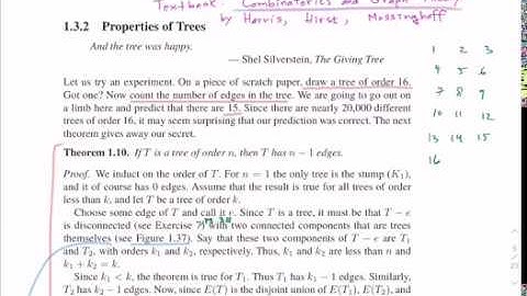 Combinatorics HHM 1.3.2 Properties of Trees