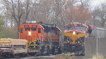 CPKC Davenport Sub two BN Locals BN Rock meets 375 at Bettendorf, IA Nov 19, 2025