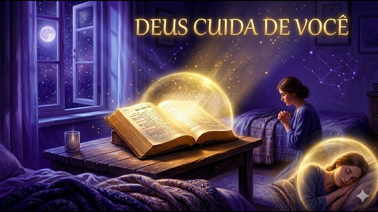 SALMO PARA DORMIR EM PAZ – Salmo 4 e 23  Oração da Noite Para Descansar em Segurança