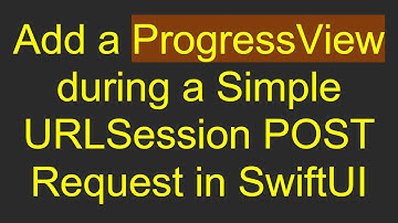 Add a ProgressView during a Simple URLSession POST Request in SwiftUI