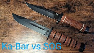 KaBar USMC Compared to SOG Bowie 2.0 #survival #combat #tactical