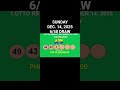LOTTO RESULTS, 6/58 DRAW, DECEMBER 14, 2025@LottoResultTV15K