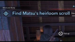 Find Matsu's Heirloom Scroll in Assassin's Creed Shadows (Mind and Body Quest)