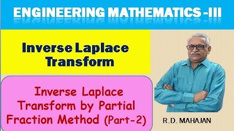 Engineering Mathematics III IUnit 2:Inverse LaplaceTransformITopic:Inverse LT by Partial fraction P2