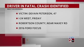 Driver in fatal I-24 West crash identified