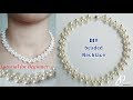 Elegant pearl necklace | DIY beaded necklace for Beginners | Easy to make pearl necklace
