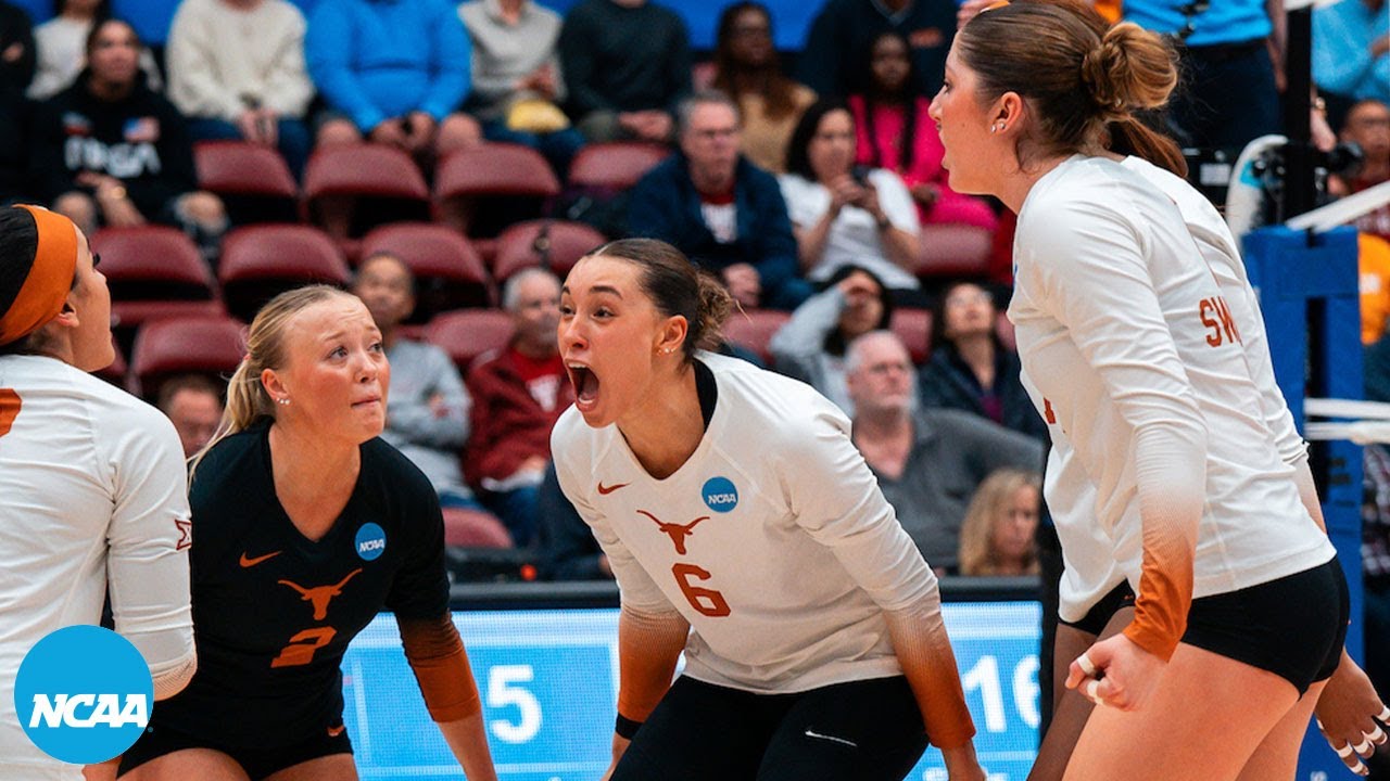4th set comeback, FULL 5th set from Texas-Tennessee 2023 NCAA volleyball third round