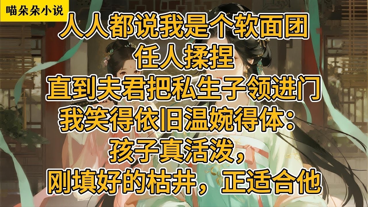 人人都说我是个软面团，任人揉捏。直到夫君把私生子领进门。我笑得依旧温婉得体：孩子真活泼，刚填好的枯井，正适合他！#一口氣看完 #小说 #小説 #故事