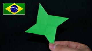 Origami: Shuriken do Naruto / Estrela ninja de papel - Instruções em português PT BR