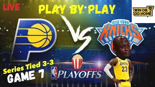 Lakers Fan REACTS Pacers vs Knicks GAME 7 Live Play By Play LIVE