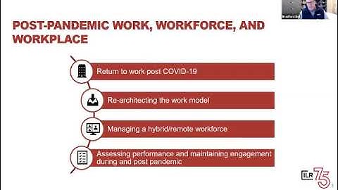 Post Pandemic Work, Workforce and Workplace