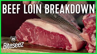 In this video, we'll show you how to save big money buying a whole
beef strip loin and breaking it down into steaks, roasts, thick
filets!, large cut of can be up ...