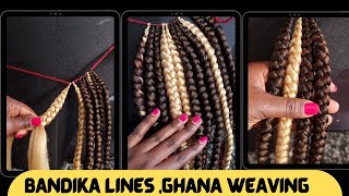 HOW TO MAKE BANDIKA LINES AT HOME. HOW TO MAKE GHANA WEAVING. #ghanaweaving