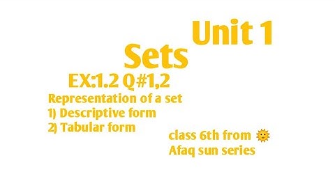 grade 6 ,unit #1 ,Ex:1.2 ,Q#1,2  from 🌞 Afaq sun series