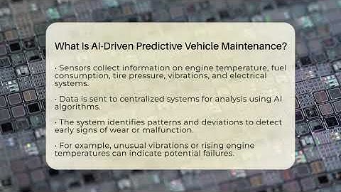 What Is AI-Driven Predictive Vehicle Maintenance? - Talking Tech Trends