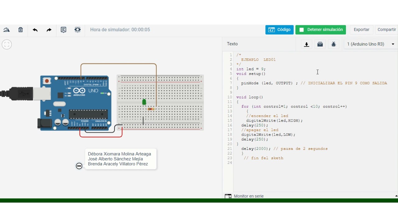 EJEMPLO LED01 - YouTube