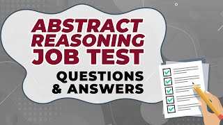 Abstract Reasoning Job Test: Questions and Answers