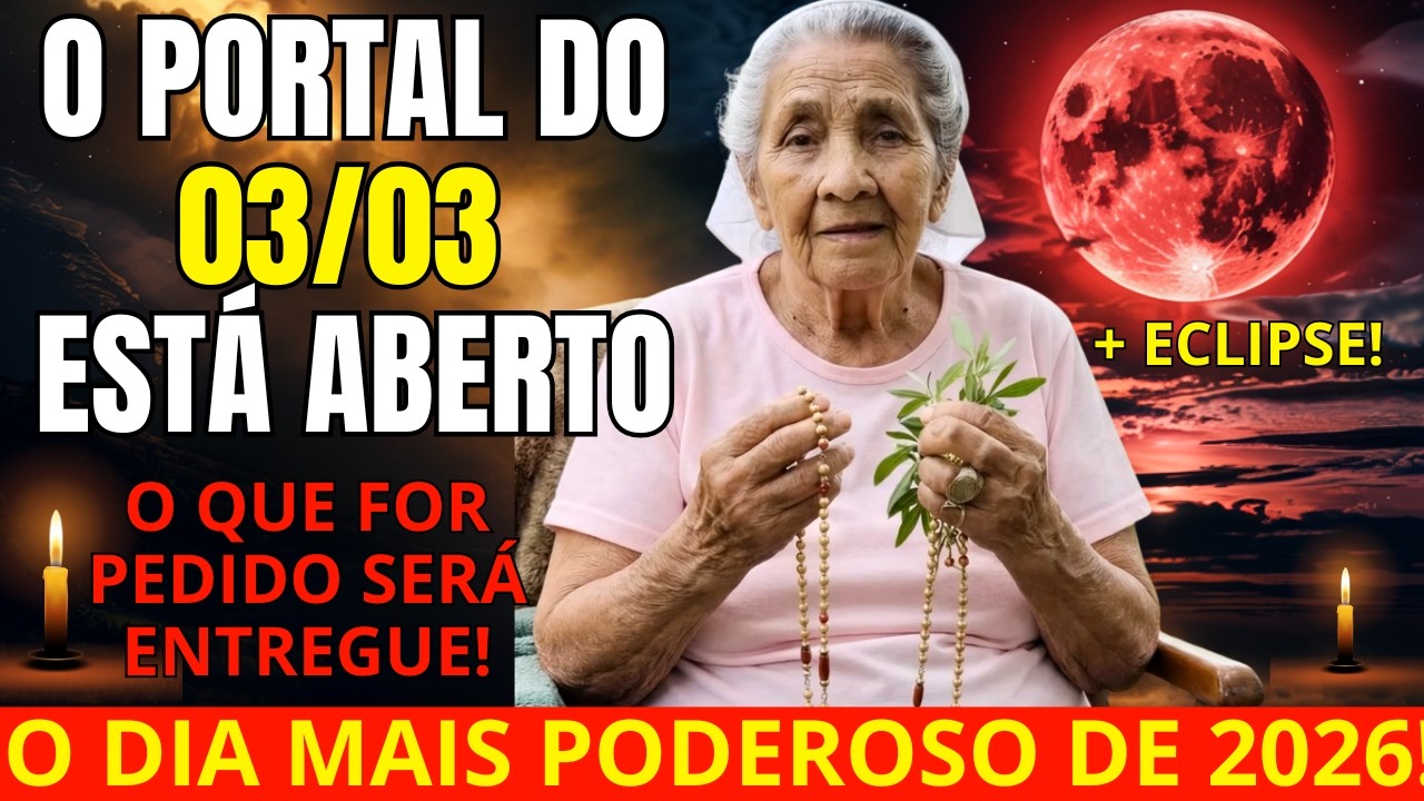 BENZIMENTO FORTE! PORTAL 3/03 + LUA DE SANGUE: HOJE SERÁ O INICIO DA TUA PROSPERIDADE