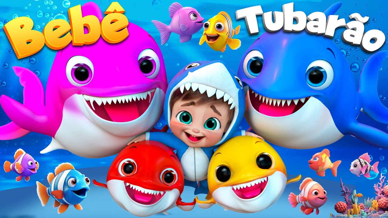 Bebê Tubarão e os Amigos do Oceano @SuperLucaPortugues #rimasinfantis #musicasinfantis #bebetubarao