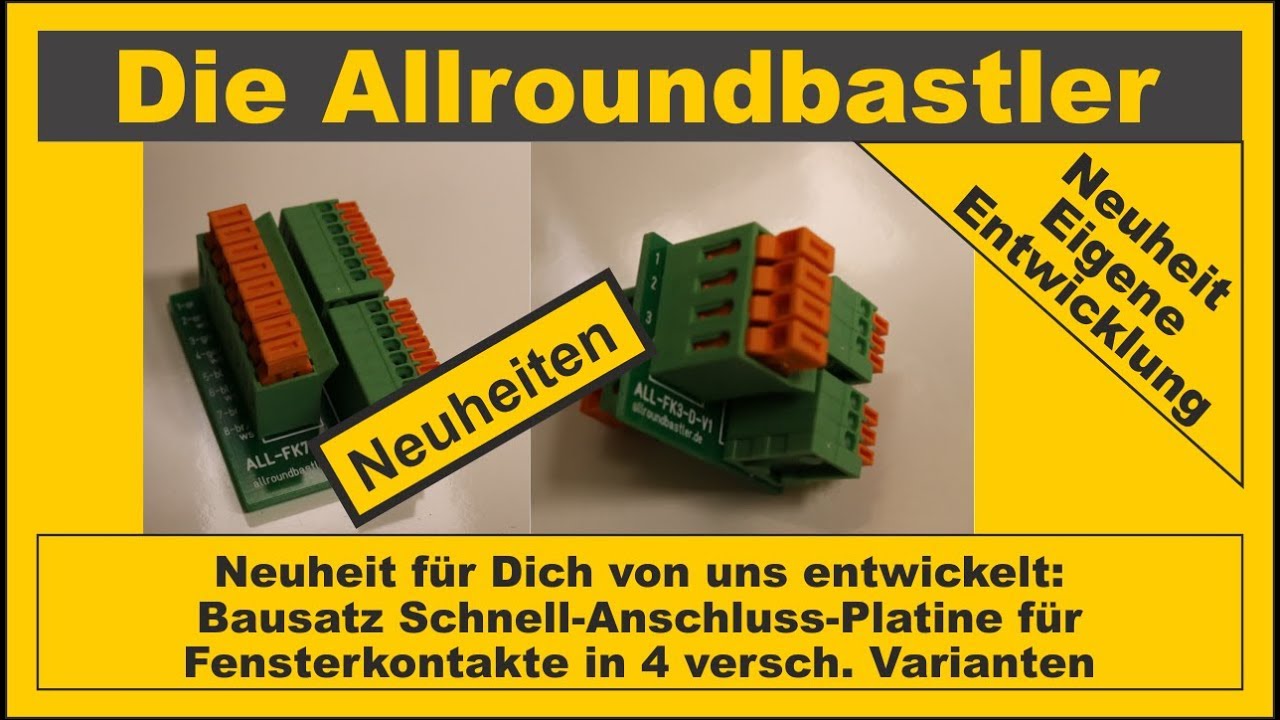 Neuheiten: Schnell-Anschluss-Platinen für Fensterkontakte