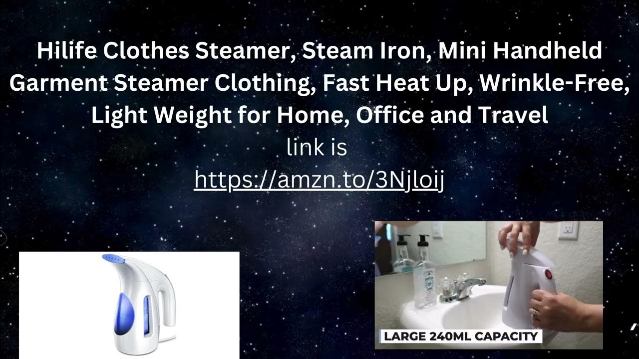 Hilife Clothes Steamer, Steam Iron, Mini Handheld Garment Steamer