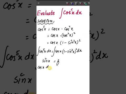 Integration of cos^5x