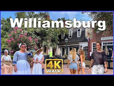 【4K】WALK Colonial Williamsburg VIRGINIA Va USA vlog 4k video