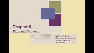 External memory: Chapter 06 Computer Organization 10th edition by William Stalling in Hindi/Urdu
