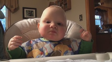 Child imitating pig