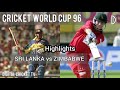 Cricket world cup 96  sri lanka vs zimbabwe  9th match  highlights  digital cricket tv