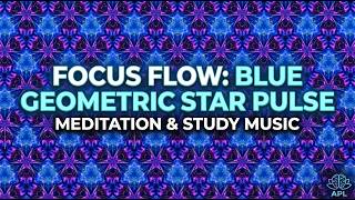 Blue Geometric Star Pulse: Relaxing Visual Meditation Loop for Deep Focus