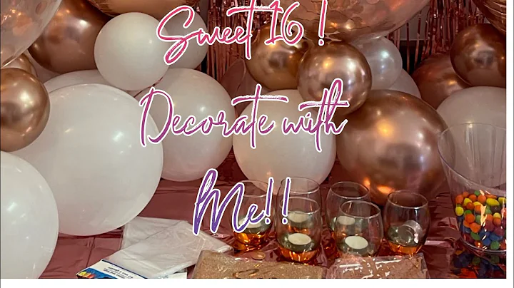 Balloon Garland | Sweet 16 Rose Gold|Decorate with Me!