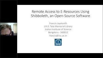 DELNET Webinar on Remote Access to E Resources using Shibboleth, an Open Source Software.