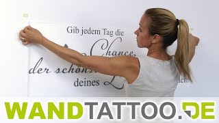 Wandtattoo Anleitung - Wandtattoos richtig anbringen