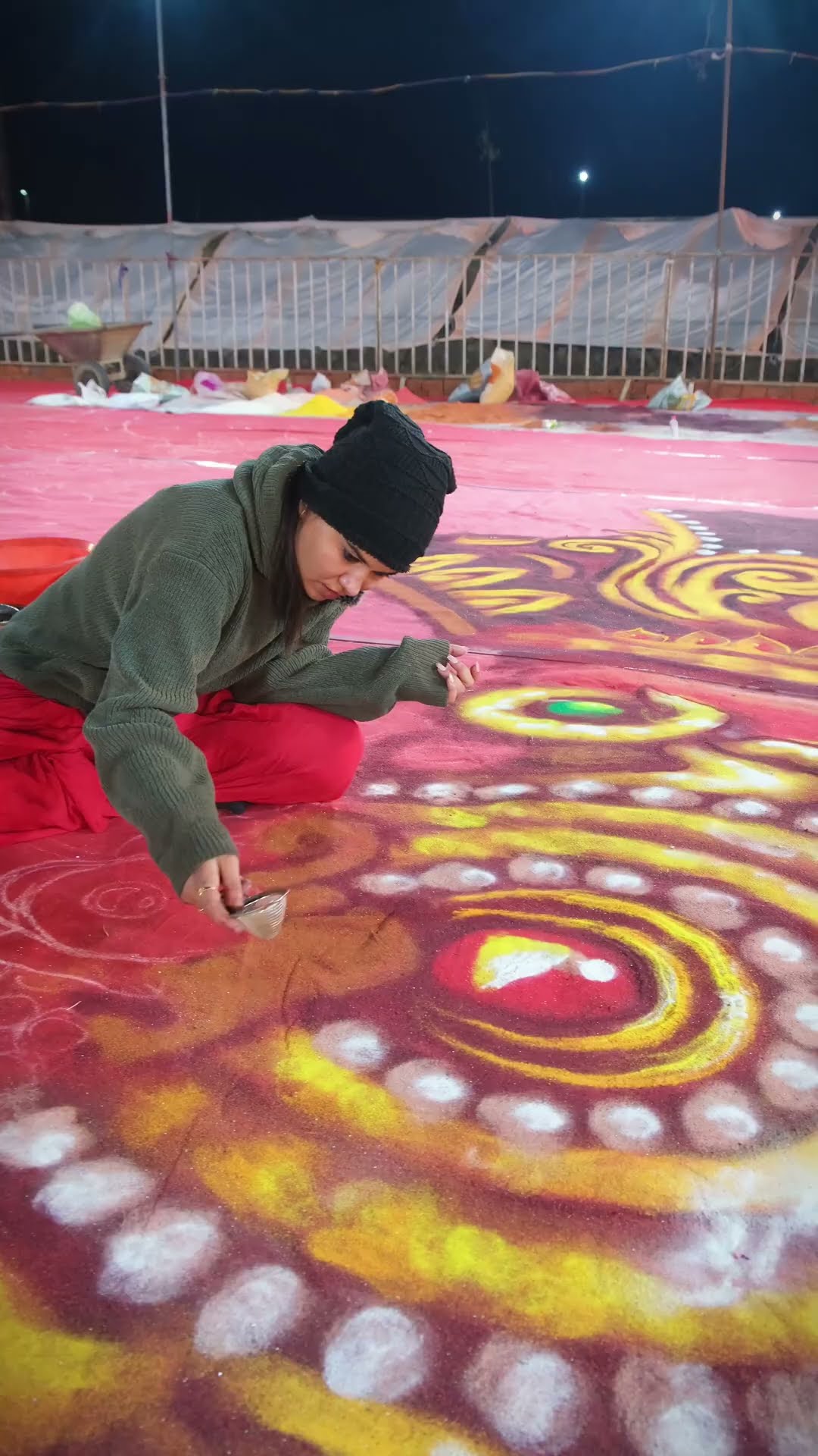 Our New Masterpiece ❤️‍? | Jay Shree Ram #shorts #artistshikhasharma #3drangoliqueen