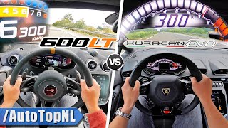 Lamborghini Huracan Evo Vs Mclaren 600Lt 0-250 & Autobahn Pov By Autotopnl