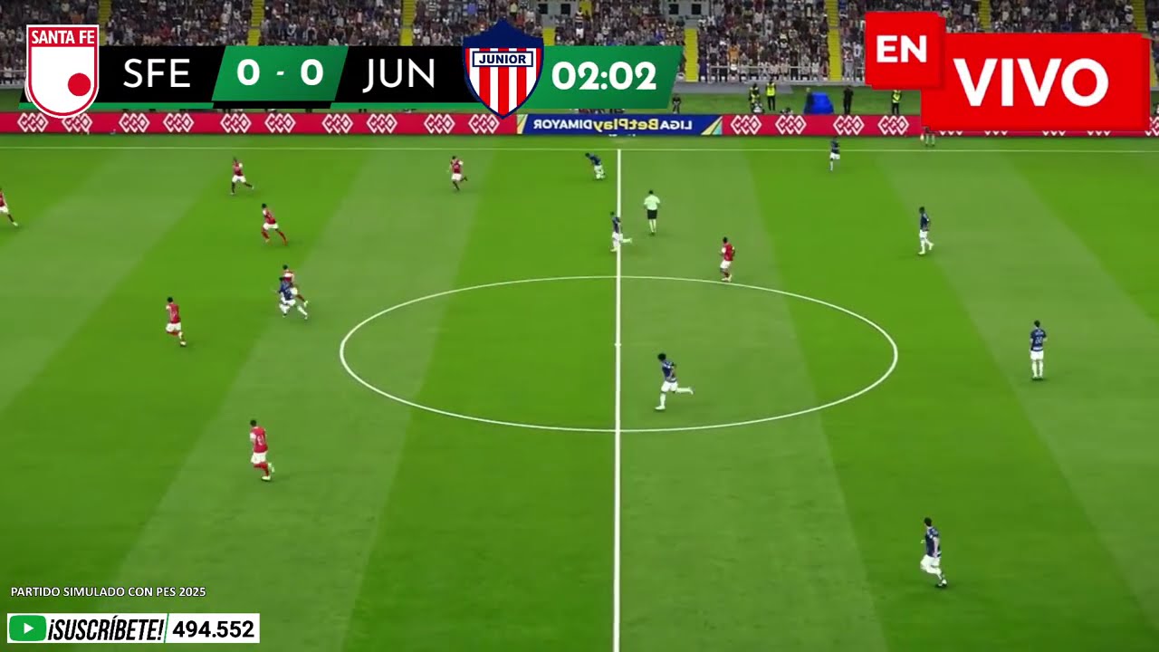 🔴 SANTA FE VS JUNIOR PARTIDO EN VIVO / FECHA 18 LIGA BETPLAY DIMAYOR I ...