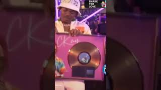 C-kay receives a plaque in the UK for his hit song love nwatiti which went gold  #ckay  #nigeria