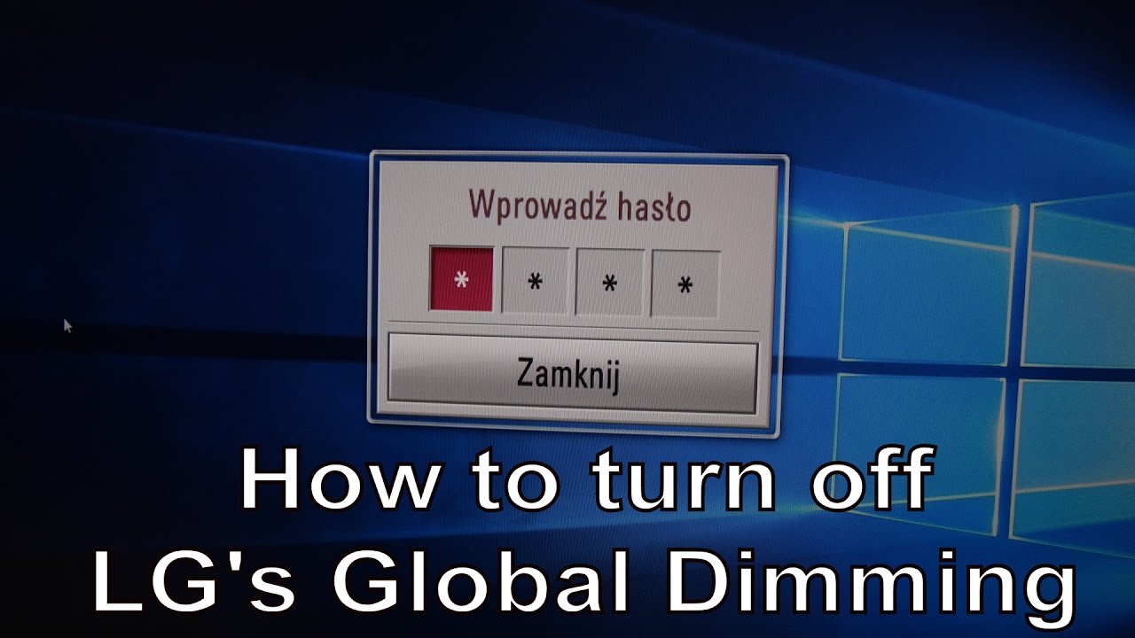 LG Global Dimming [SOLVED] [Service Menu] - YouTube