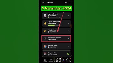 5 November Dropee question of the day | Dropped question of the day | Dropee question of the day |