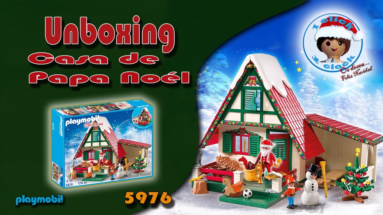 Playmobil Base Décor en Carton à Plier Scene de Noël Chalet NEW