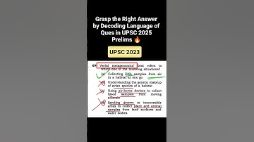 Decode Random Ques in UPSC 2025 prelims on 25th may by Breaking words
